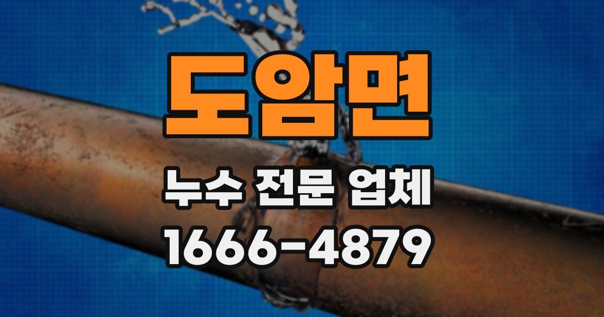 도암면 누수 전문 업체