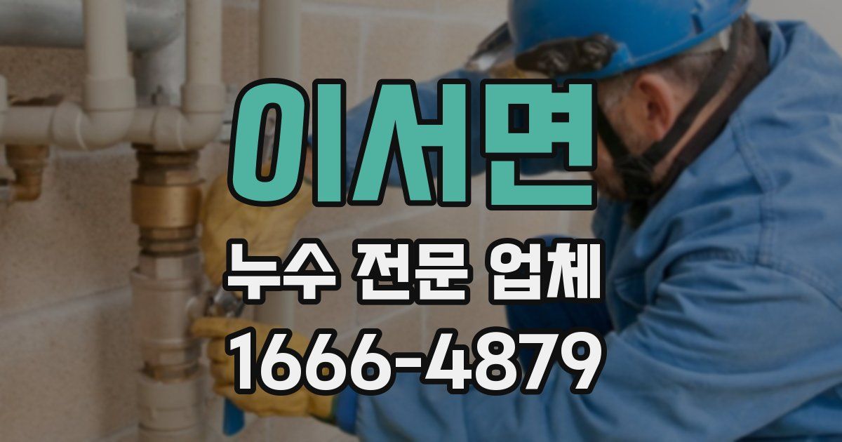 이서면 누수 전문 업체