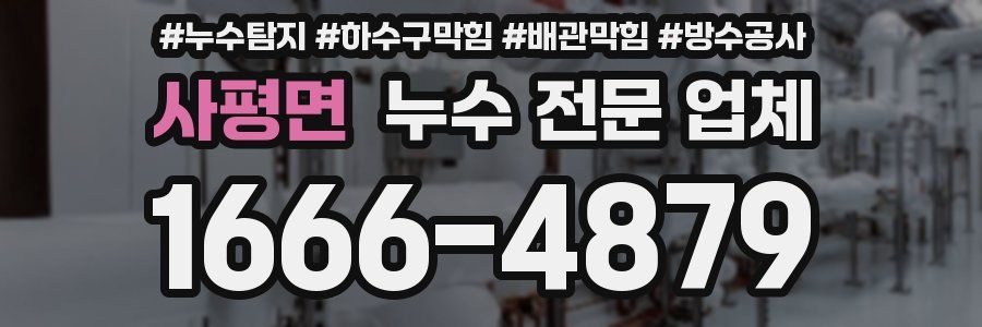 사평면 누수 전문 업체