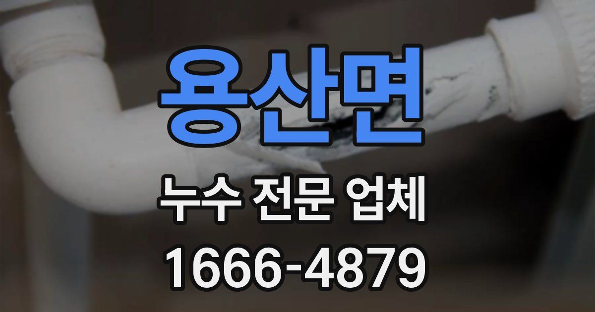 용산면 누수 전문 업체