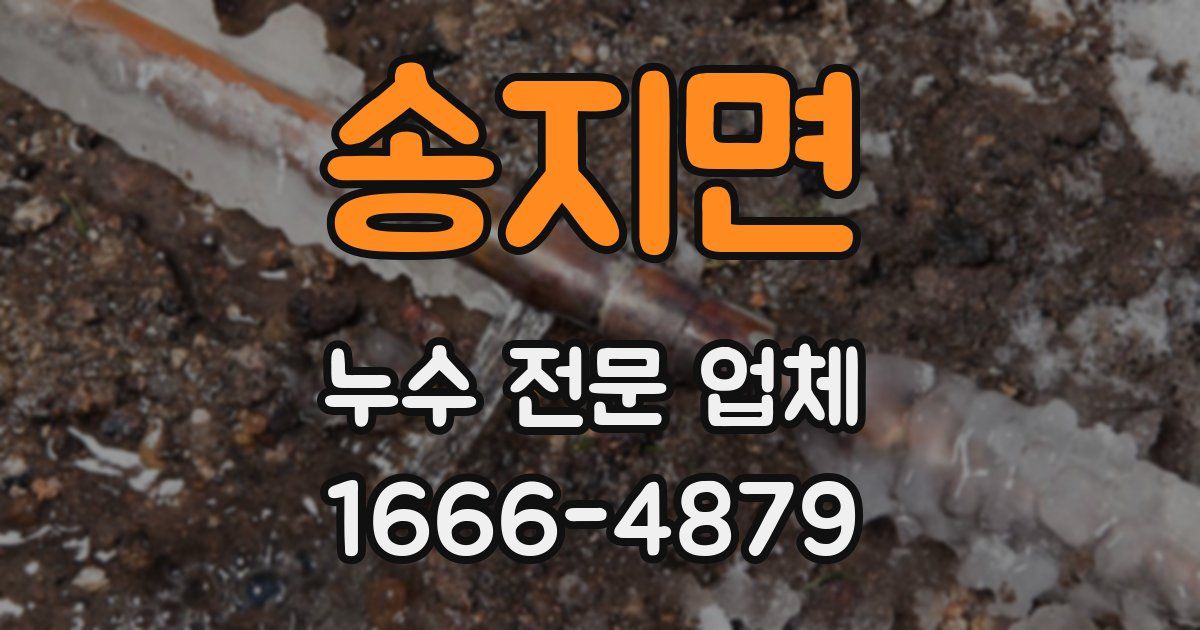 송지면 누수 전문 업체