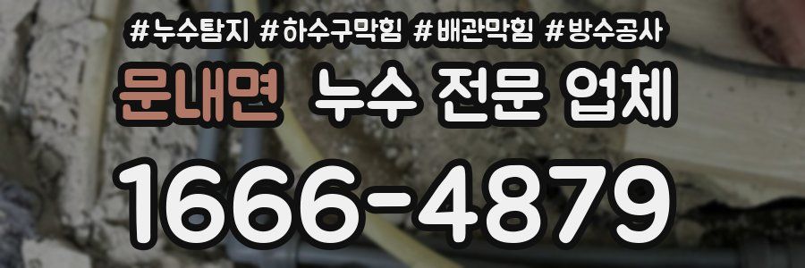 문내면 누수 전문 업체