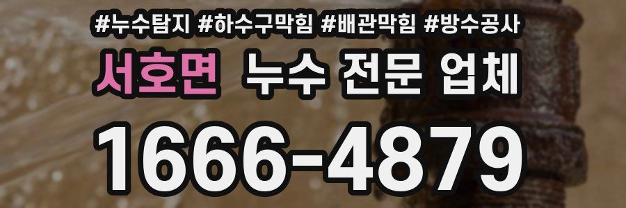 서호면 누수 전문 업체