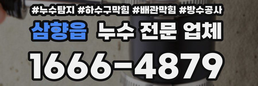 삼향읍 누수 전문 업체