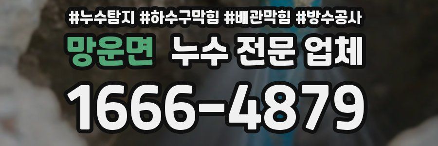 망운면 누수 전문 업체
