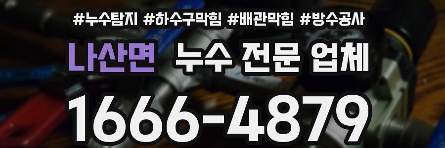 나산면 누수 전문 업체