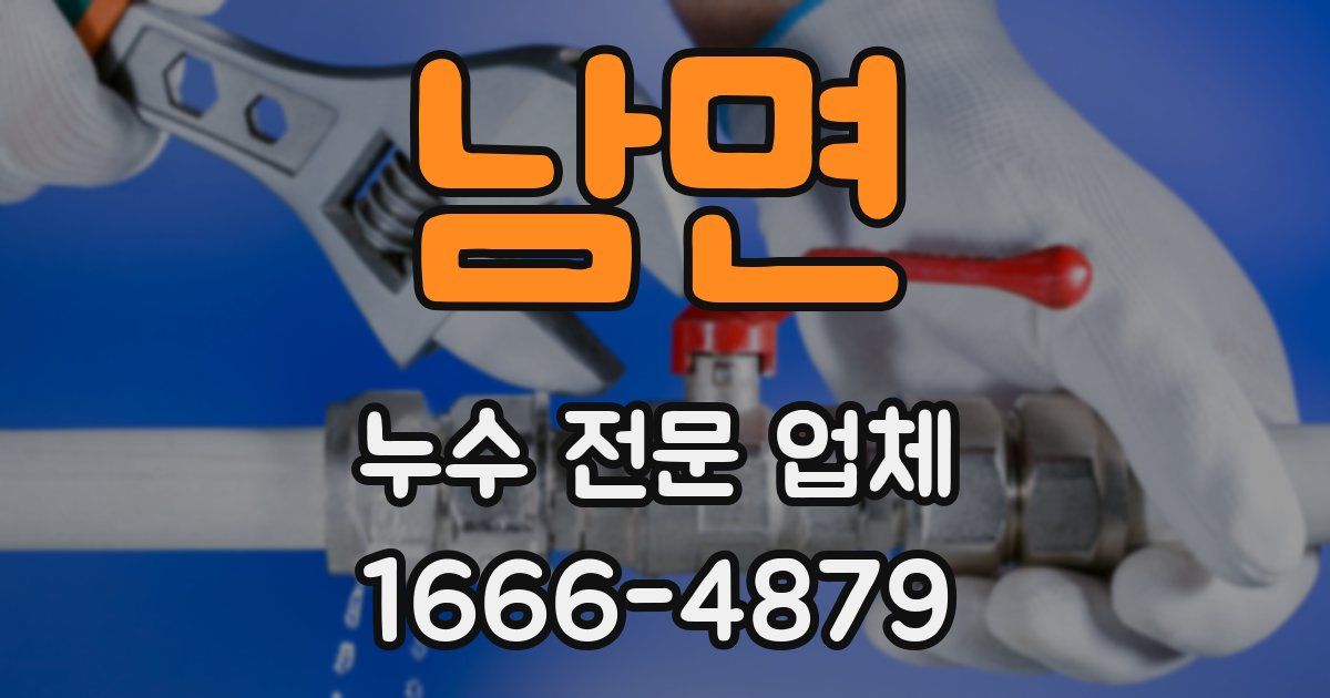 남면 누수 전문 업체