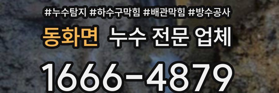 동화면 누수 전문 업체