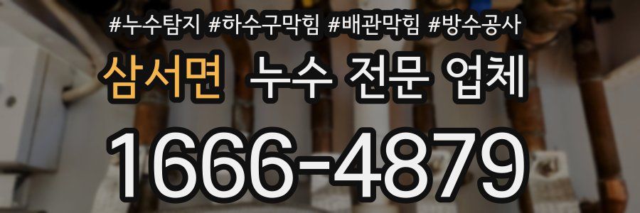 삼서면 누수 전문 업체