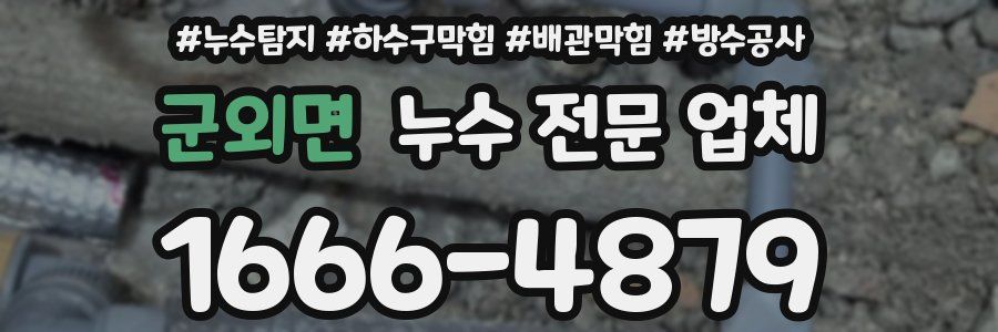 군외면 누수 전문 업체