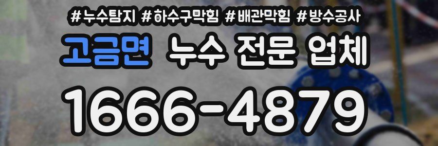 고금면 누수 전문 업체