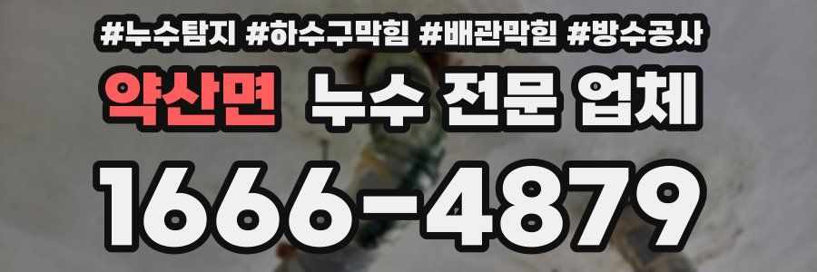 약산면 누수 전문 업체