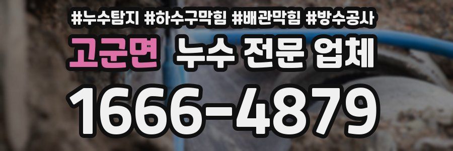 고군면 누수 전문 업체