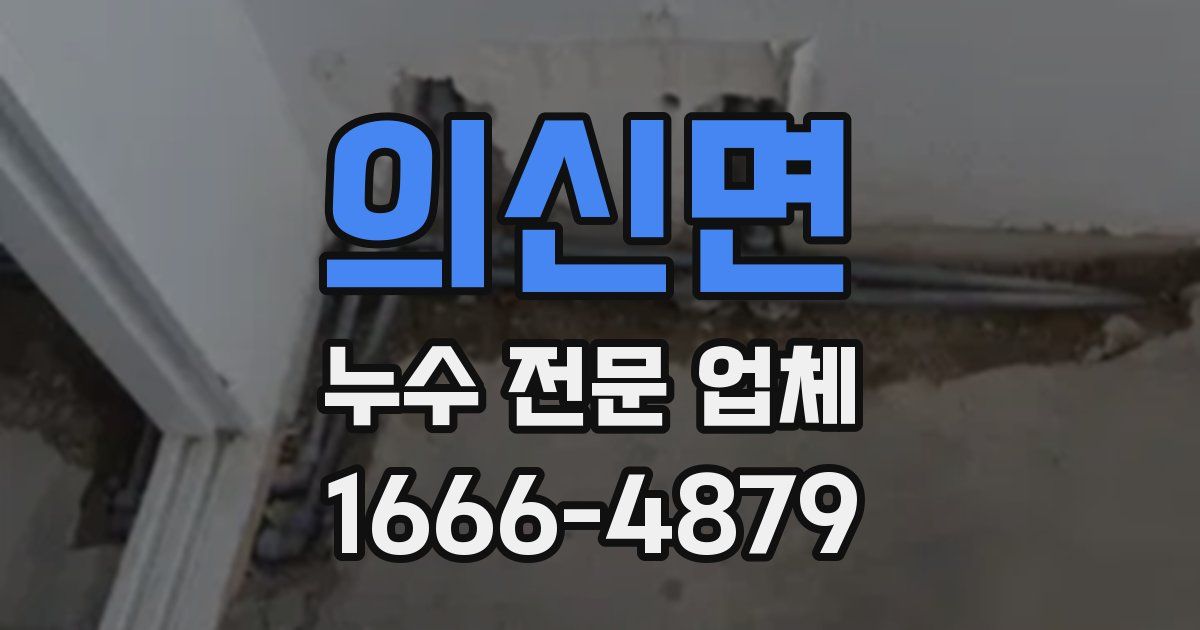 의신면 누수 전문 업체