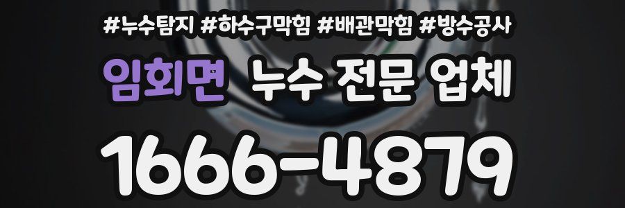 임회면 누수 전문 업체