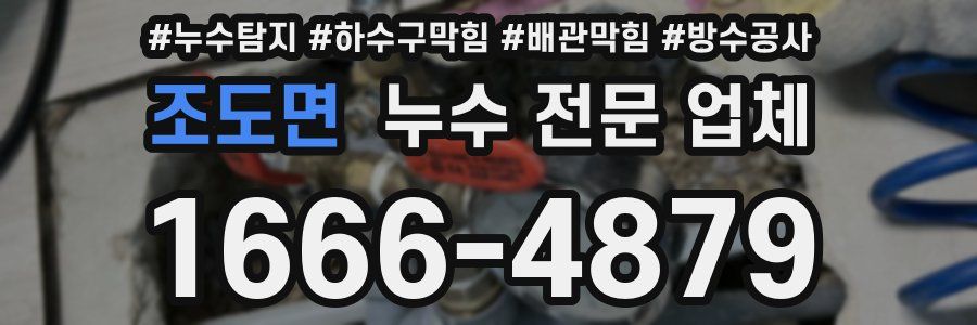 조도면 누수 전문 업체