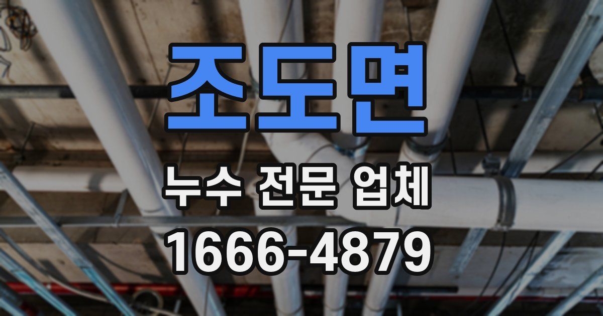 조도면 누수 전문 업체