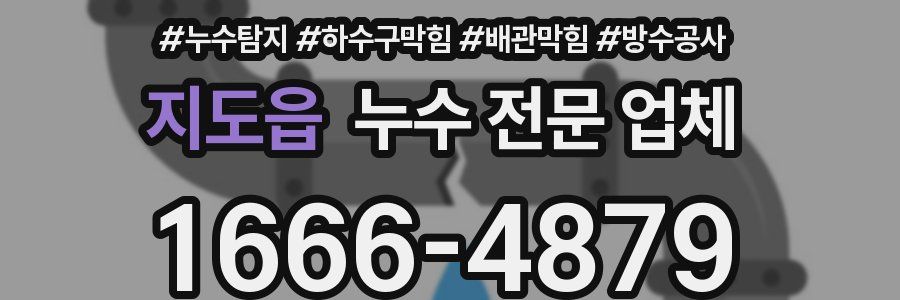 지도읍 누수 전문 업체