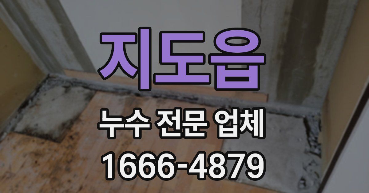 지도읍 누수 전문 업체
