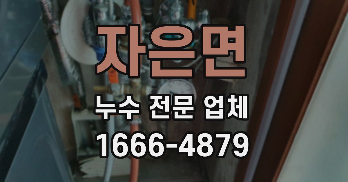 자은면 누수 전문 업체