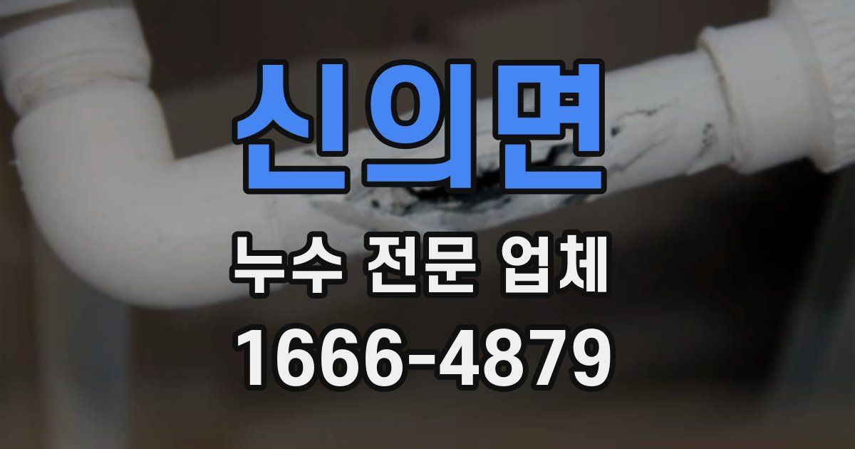 신의면 누수 전문 업체