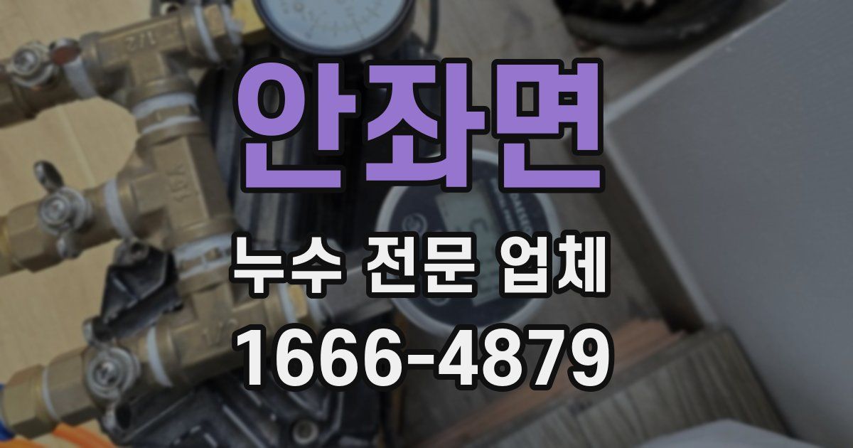 안좌면 누수 전문 업체