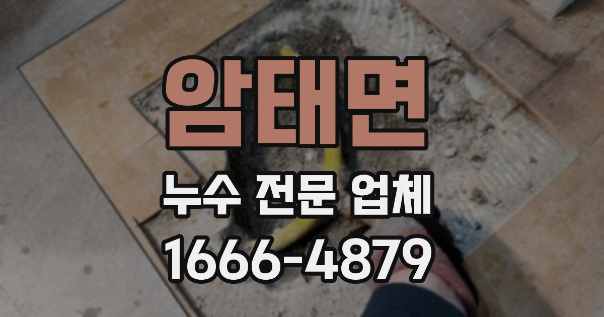 암태면 누수 전문 업체