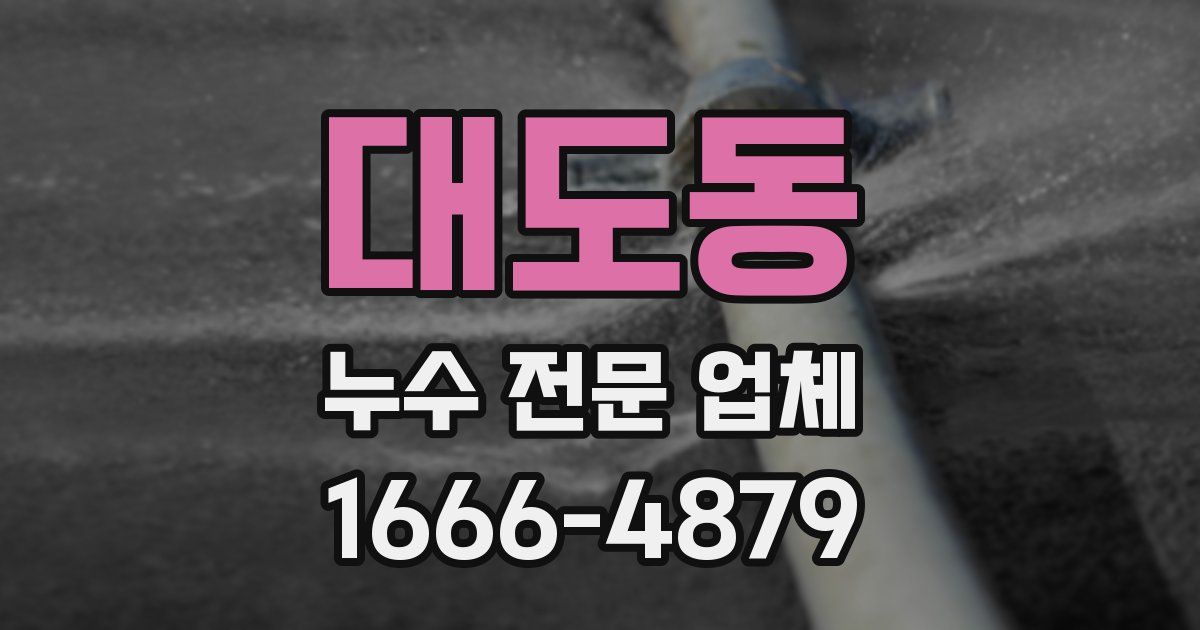 대도동 누수 전문 업체