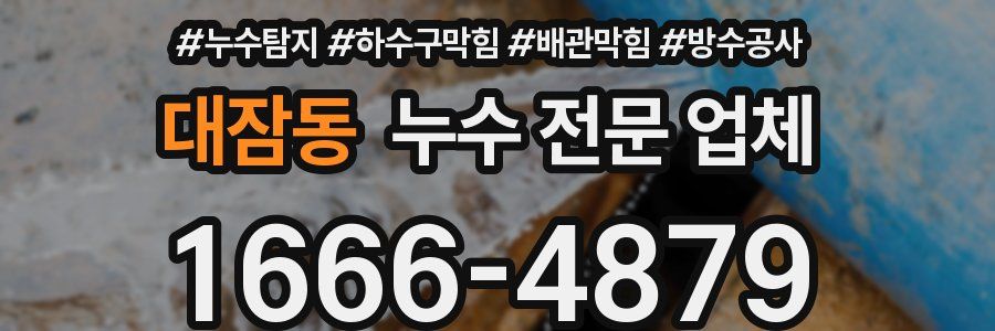 대잠동 누수 전문 업체