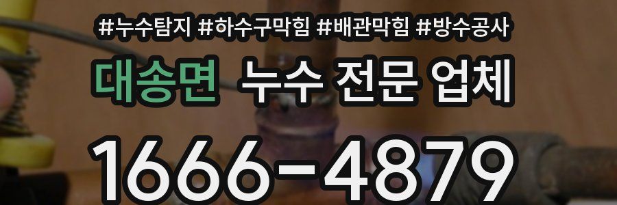 대송면 누수 전문 업체