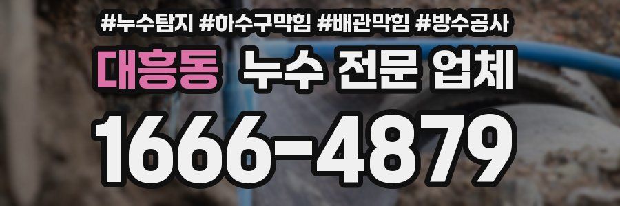 대흥동 누수 전문 업체