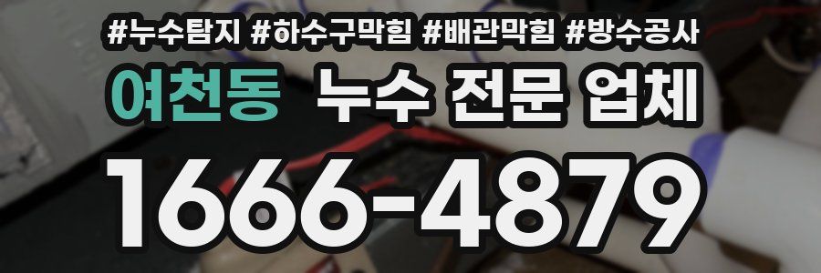 여천동 누수 전문 업체