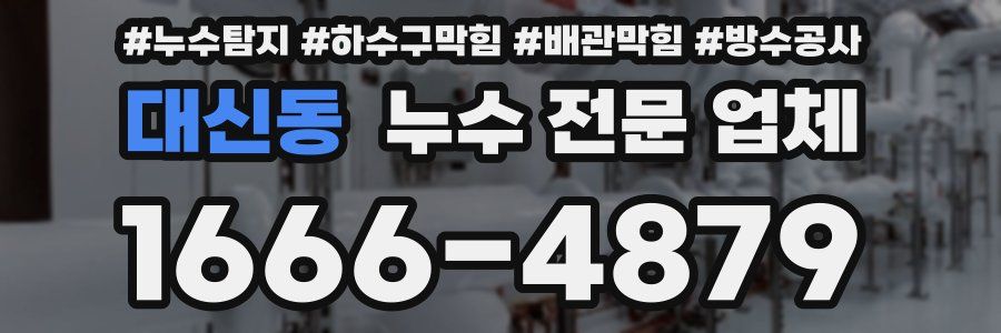 대신동 누수 전문 업체