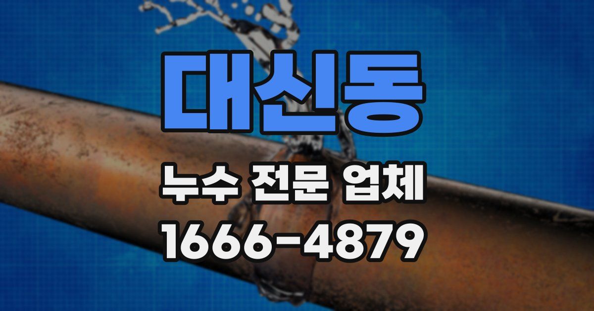 대신동 누수 전문 업체