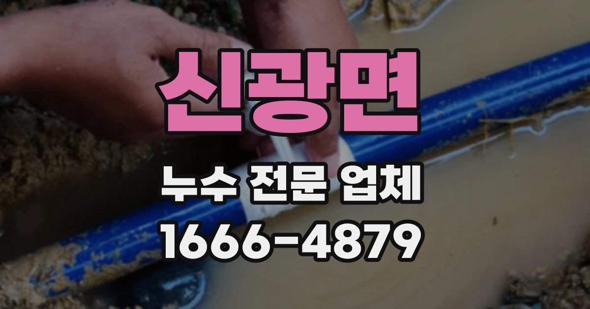 신광면 누수 전문 업체