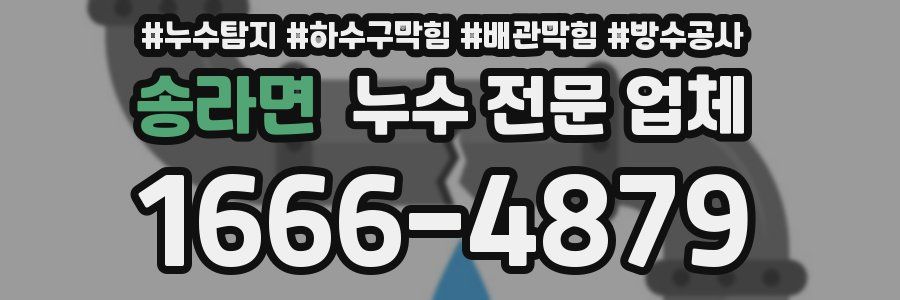 송라면 누수 전문 업체