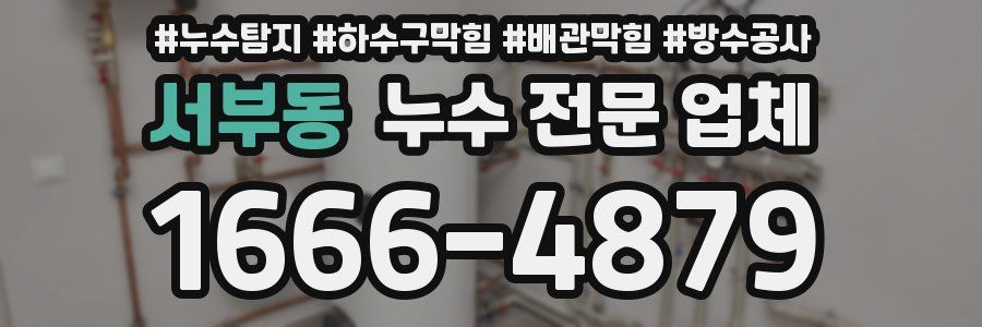서부동 누수 전문 업체