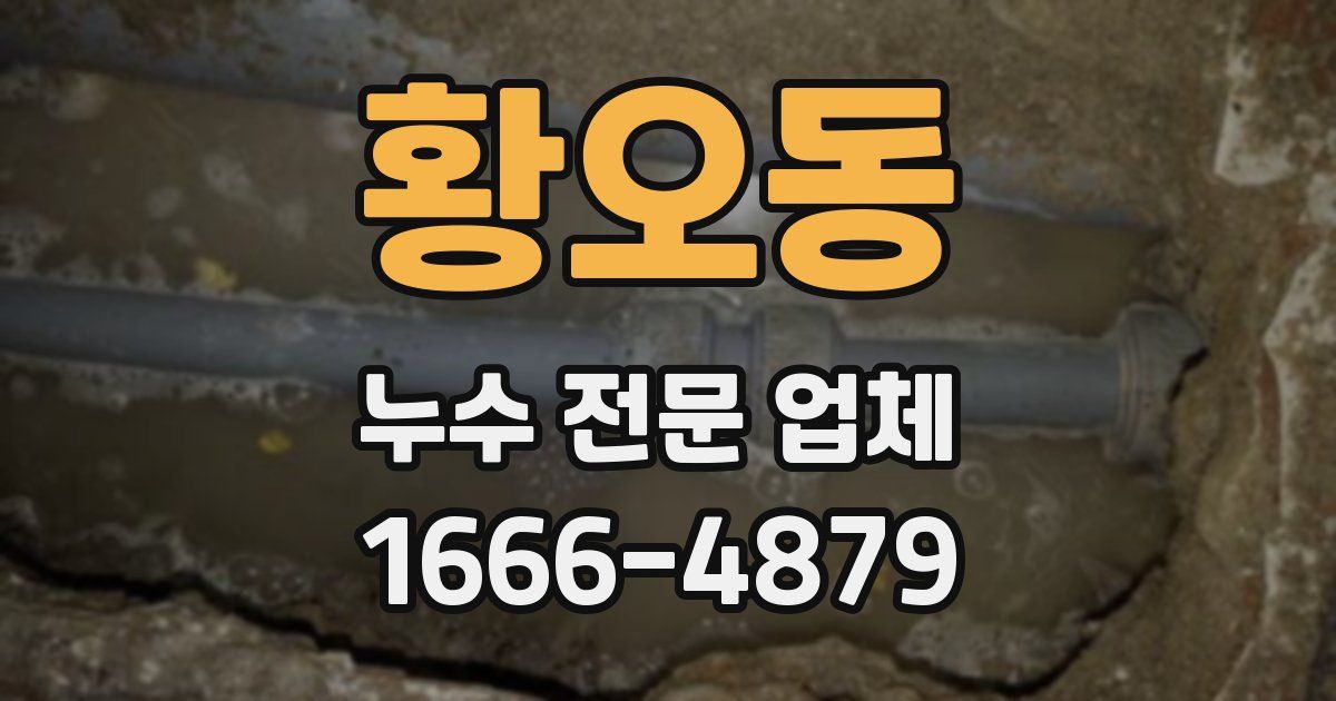 황오동 누수 전문 업체