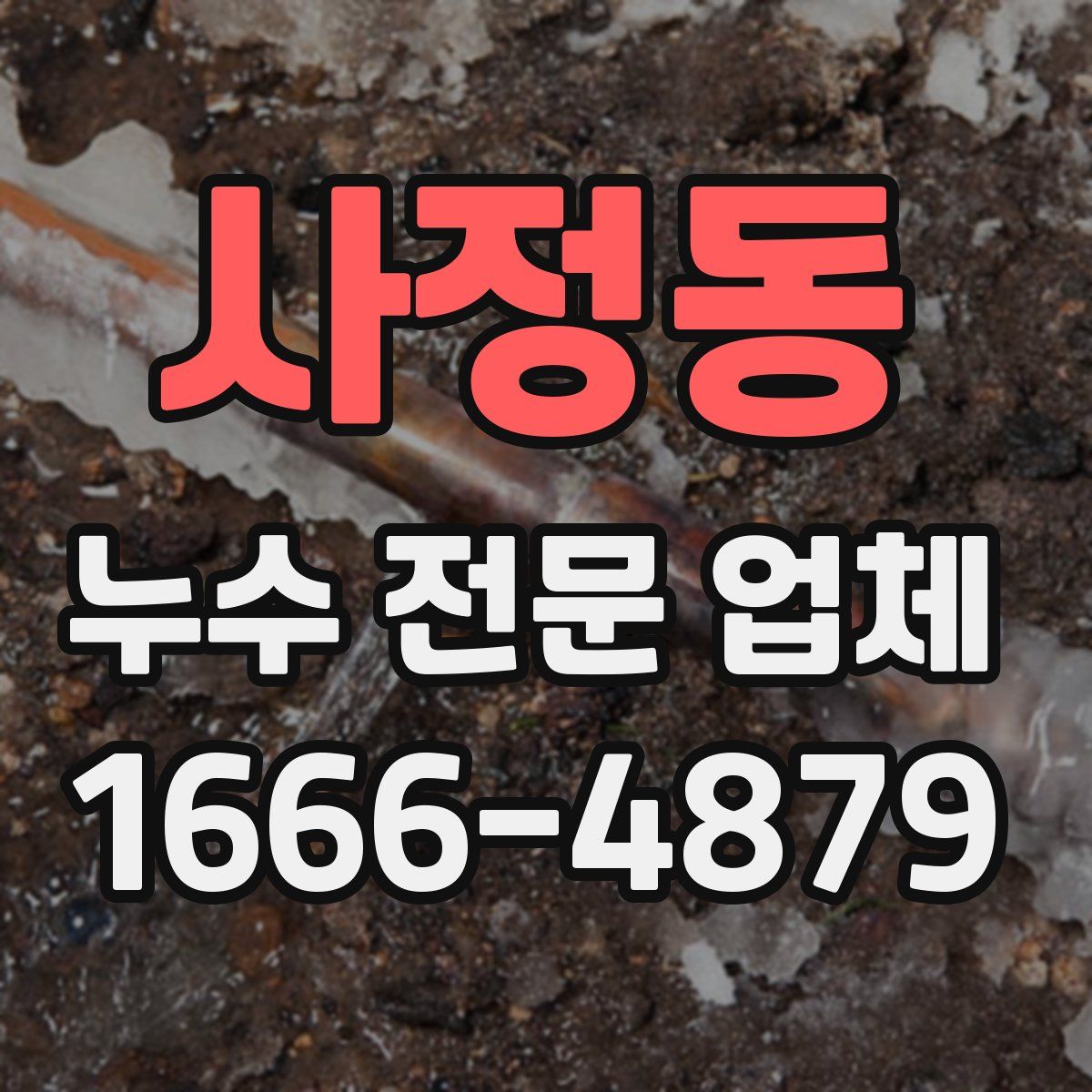 사정동 누수 전문 업체