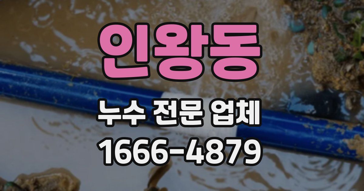 인왕동 누수 전문 업체