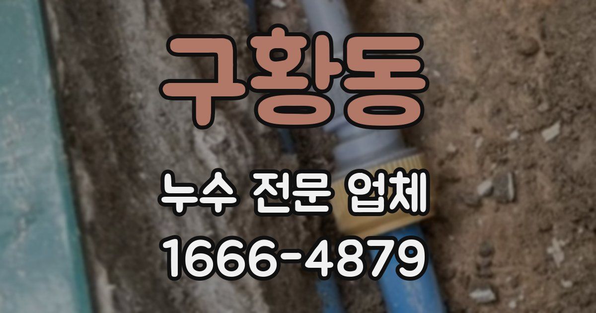 구황동 누수 전문 업체
