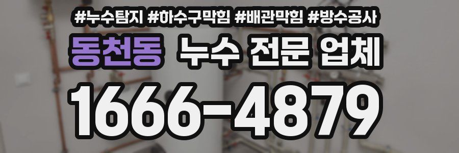 동천동 누수 전문 업체