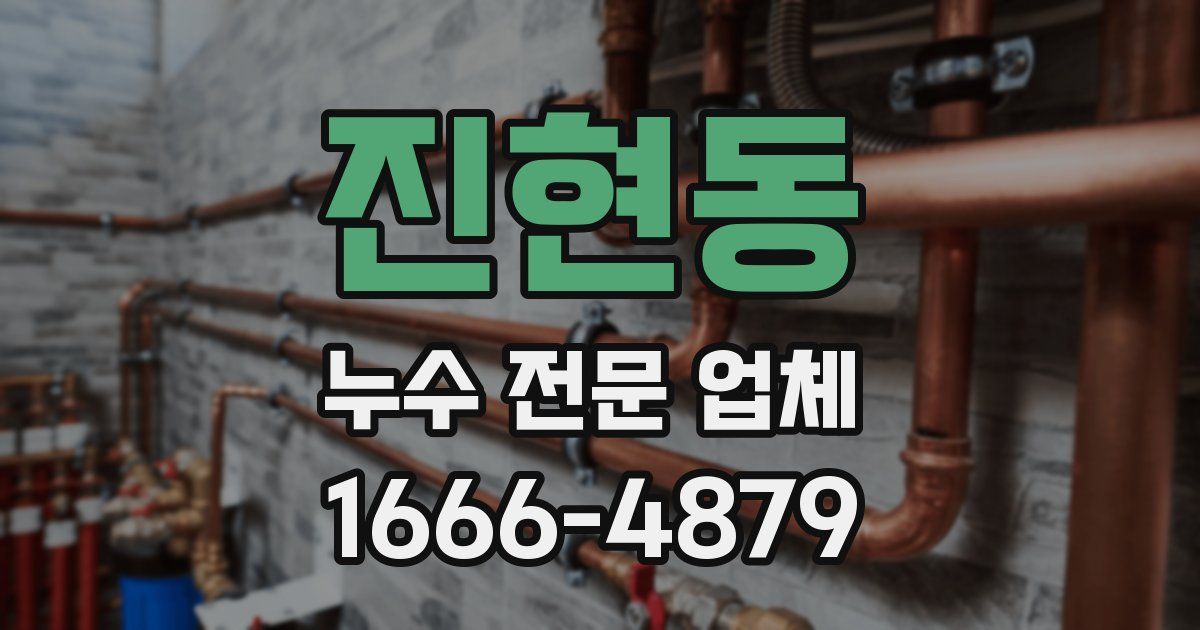 진현동 누수 전문 업체