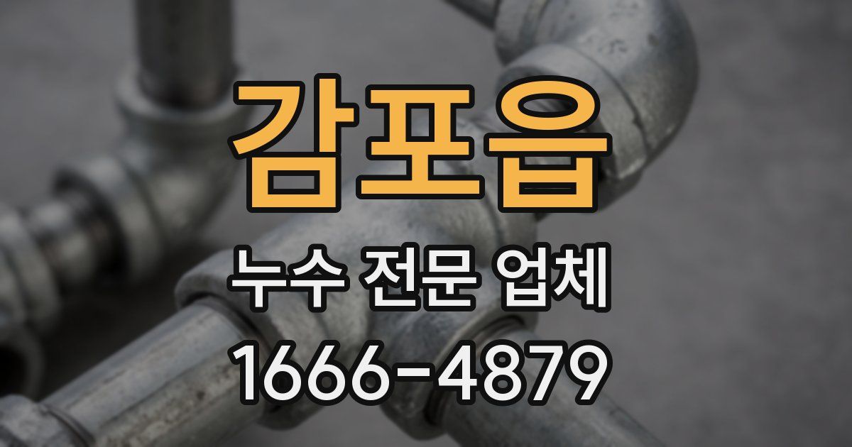 감포읍 누수 전문 업체