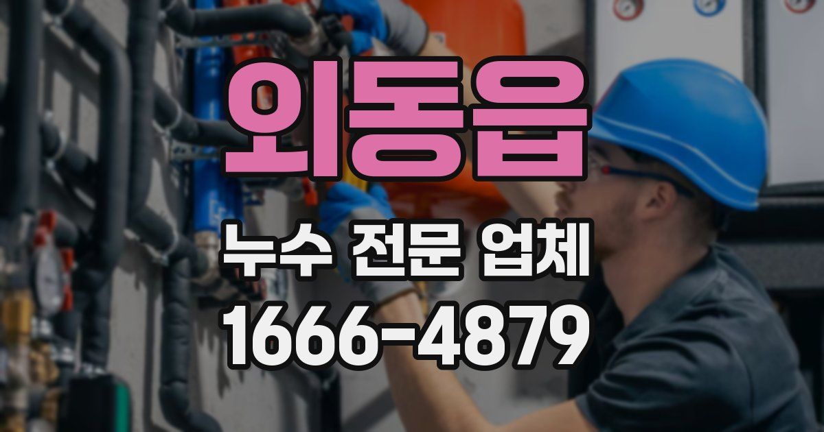 외동읍 누수 전문 업체