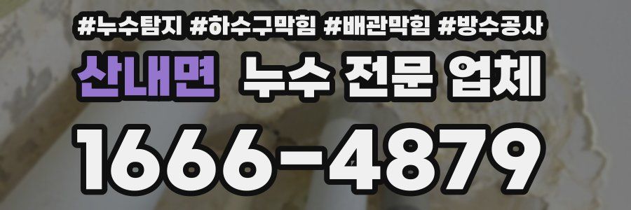 산내면 누수 전문 업체