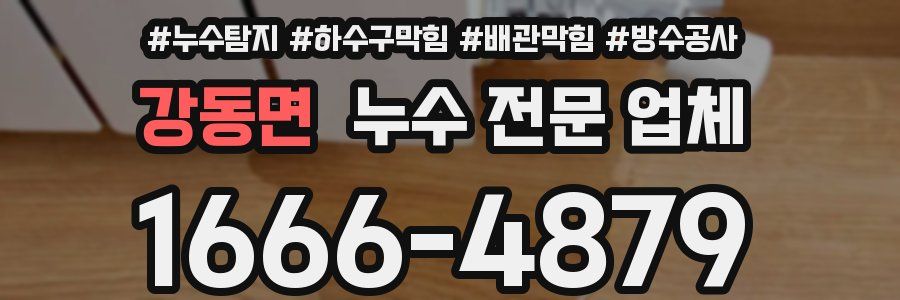 강동면 누수 전문 업체