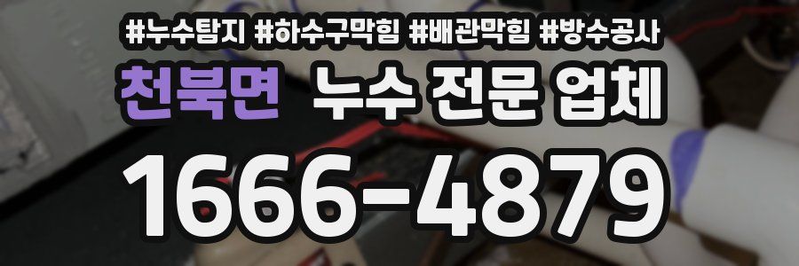 천북면 누수 전문 업체