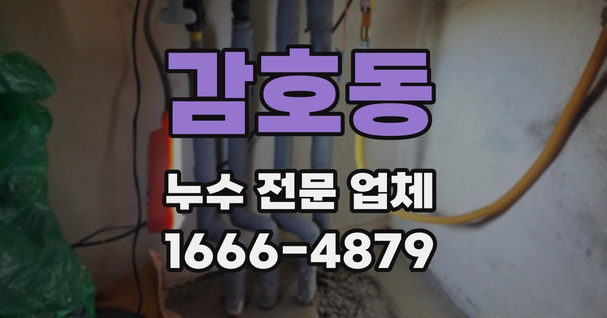 감호동 누수 전문 업체