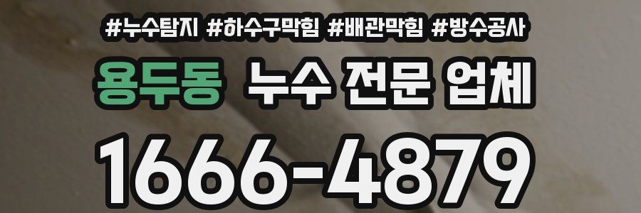 용두동 누수 전문 업체